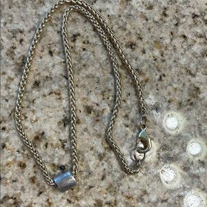 LJ Sonder gold chain necklace with silver charm